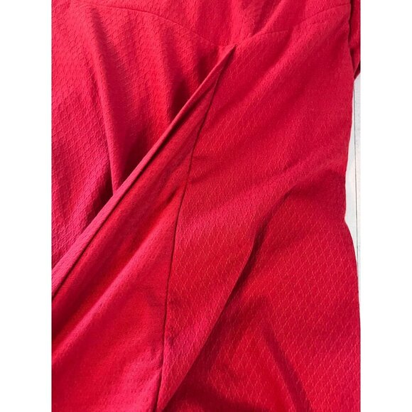 Soft Surroundings Womens Red Sleeveless Textured Fit and Flare Midi Dress LARGE - Picture 5 of 11